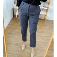 CELANA KANTOR FORMAL KERJA WANITA SLIMFIT BAHAN DASAR KAIN CHINOS HITAM ABU MOCCA CREAM NAVY PANJANG