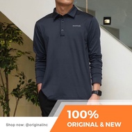 MBL Mountain Logo Collar POLO Blue GreyLS Shirt MBL-PS-02