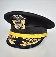 US Naval Commander Cap Admiral Hat กัปตันเจ้าหน้าที่ผู้ชายทหาร