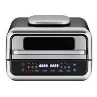 6L Square Air Fryer LCD Display Electric Manual Power Source Digital Control Stainless Steel Plastic