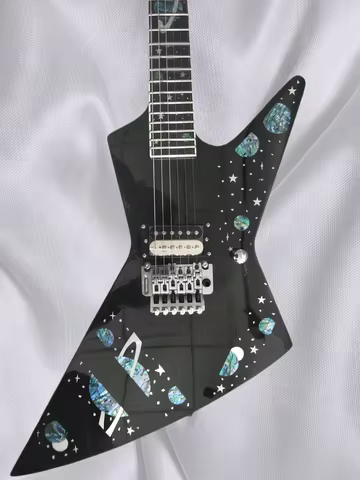 Boris Dommenget Matthias Jabs Scorpions Galaxy Explorer Black Diamond flying v Electric Guitar Floyd