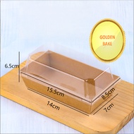 GBake 10 Pcs LONG BROWN 14x7 Premium Oven Bread Cup Box Oven-Friendly Bread Box/ Sandwich Cup/ Burge