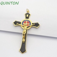 QUINTON Saint Crucifix Pendant, Catholic Prayer Catholic Jesus Cross, Christian Gift Religious Charm