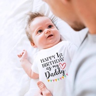 Happy birthday to you as my dad short sleeve bodysuit for kids girl newborn boys baby clothing Baby 
