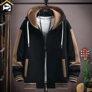 MEN'S OVERSIZED HOODIE SWEATER BLACK COMBINATION MOCA BASIC HOODIE JUMBO S-6XL