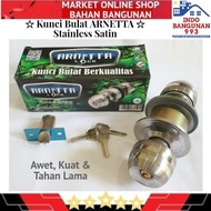 KUNCI BULAT KAMAR MANDI ARNETTA - KUNCI BULAT STAINLESS STEEL - HANDLE