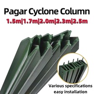 PVC coated Metal Fence Post Tiang(3mm THK) Untuk Pagar Pagar Cyclone Top Security Fence Anti Climb U