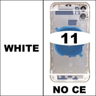 Back Housing Battery Cover For iPhone 11 + Middle Frame Chassis + with Side Buttons + SIM Tray + Adh