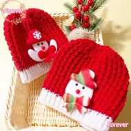 FOREVER Christmas Hat, Warm Windproof Knitted Hat,  Coldproof Pullover Cap for 0-3Y