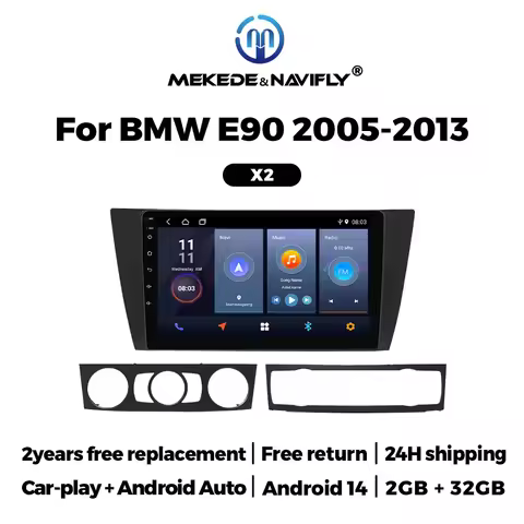 MEKEDE 24h Shipping IPS Touch Screen Android 14 GPS for BMW 3-Series E90 E91 E92 E93 Car Radio Multi