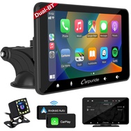 W708 Pro with Wireless Bluetooth Transmission Portable Carplay & Andorid Auto, 7 inch 1080P Touch Sc