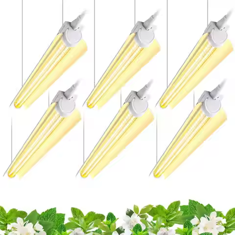 T8 Plant Light, 144W6 x 24W, 800W Equivalent, 2FT Super Bright, Full Spectrum, led Grow Light, Integ