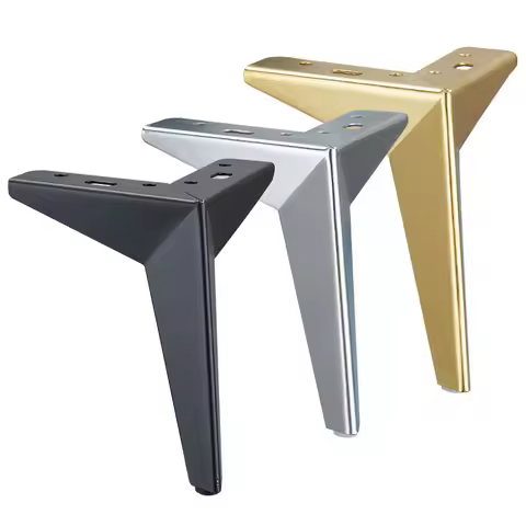 4Pcs Rhombic triangle metal furniture hardware Furniture Feet, Cupboard Height Bed Foot Sofa Feet 10
