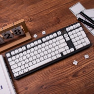 Minimalist Pure white Keycaps MOA profile Round for Alice 7u Mechanical Keyboard