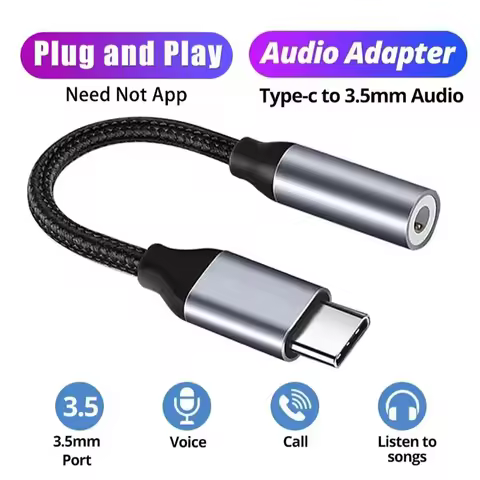 USB C Type C To 3.5mm Aux Adapter Type-C 3 5 Jack Audio Cablei Earphone Cable Converter for iPhone 1