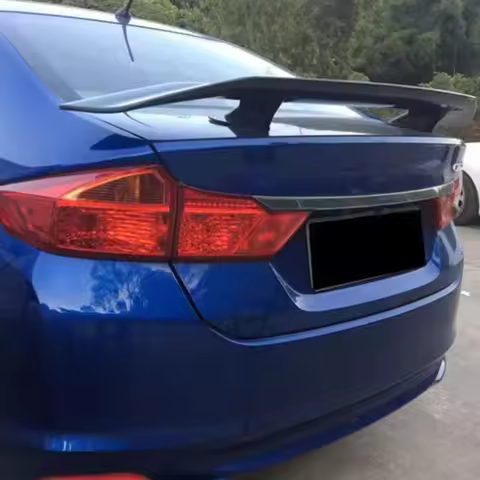 For Honda City Sedan/2015-2021 GT Spoiler Accessories ABS Plastic CAR Trunk Tail Wing Body Kit
