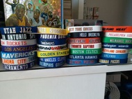 USA NBA basketball team sport equipment hard pian wristband bracelet 美國籃球隊 手帶手環手鈪 運動玩物hip hop 嘻哈配飾~ 