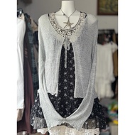 [2hand_thrift] freesize woven woolJacket length 57