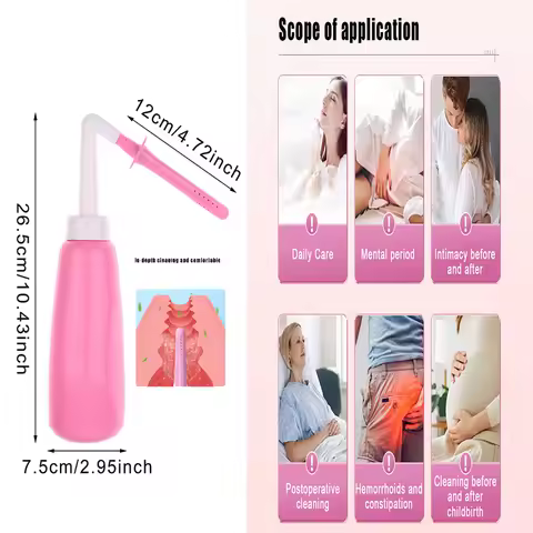 1*500ml Vagina Ass Bidet Cleaner Hand Held Spray Bottle Intimate Hygiene Personal Cleaner Vaginal An