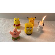 Cute novelty candles for cakes or decorations - Moomin, Snoopy, Patrick, cupcake, dog