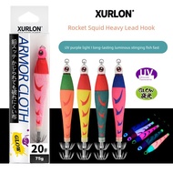 cumi memegang cumi umpan duel ez slim 80mm New Luminous Squid Cloth Roll Blowing Tube Hook Wooden Sh