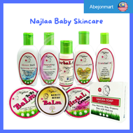 Set Najlaa Baby Skincare Herbal Oil Baby Balm Kunyit Hitam Essential Herbal Cream najla Sembelit Ecz