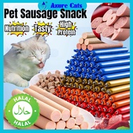 AZURE Pet Sausage Cat Treat Cat Snack Cat Food Makanan Kucing Murah 16g Snek Kucing Sosej Kucing Pet Food Pet Hotdog 猫零食