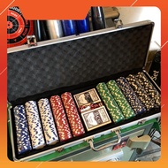 Premium 500 Chip Poker Set with Suitcase & Casino Accessories
