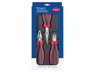 Knipex set ชุดคีมสำหรับงานประกอบ (คีมปากจิ้งจก คีมปากแหลม คีมปากเฉียง) 002011