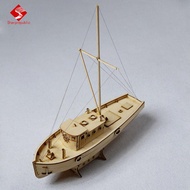 Sharprepublic DIY Hobby Wooden Ship Assembly 1/30 Scale Woodcraft for Collections Hobbies