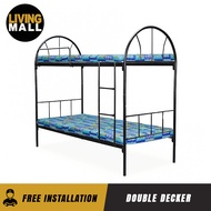 Living Mall Double Decker Bed Frame Package with Foam Mattress
