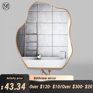 Nordic Toilet Mirror Bathroom Mirror Non Porous Shaped Mirror Dressing Mirror Bathroom Mirror Irregular Make-up Mirror
