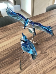 水晶擺件：Swarovski Crystal Figurine 2013 Edition / Home Decor: Blue Jays施華洛世奇水晶藍樫鳥 ，symbol of endurance,