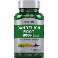 Piping Rock Dandelion Root Capsules | 1800mg | 180 Count | Herbal Supplement | Concentrated Extract 