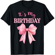 Birthday Coquette Funny Birthday Pink Coquette Bow T-Shirt