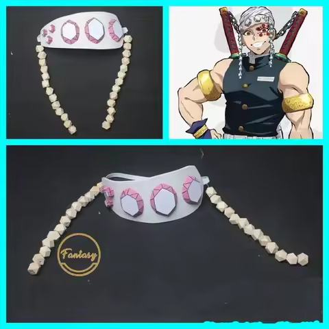 Uzui Tengen Headwear Cosplay Prop Headband Kimetsu No Yaiba Accessories Halloween Cosplay Costumes