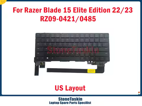 StoneTaskin US Layout Keyboard For Razer Blade 15 Elite Edition 22/23 Laptop KB Black Color RZ09-042