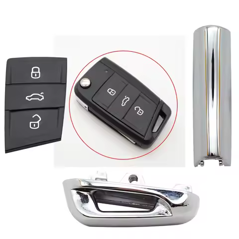 Cocolockey Shiny Metal Part Key Pad for Vw Gollf 7 MK7 for Skoda Octavia A7 for Seat Remote Keyless