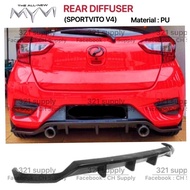 MYVI NEW 17 18 19 G3 REAR SKIRT SKIRTING DIFFUSER PU LIP SPORTIVO V4 2017 2018 2019 2020