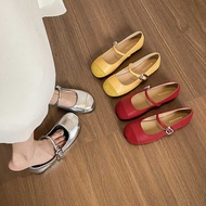 Red Mary Janes - Elegant Ballet Flats