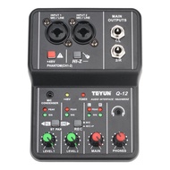 Universal Professional Audio Interface Sound  Computer Electric Guitar Studio Singing Q12 Equipment TEYUN