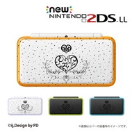 名入れできます★【new Nintendo 2DS LL/new Nintendo 3DS LL/ Nintendo 3DS LL 】 カバー ケース ハード new3dsll new2dsll 3dsll 2dsll / キラキラハート1黒 かわいい はーと メール便送料無料 任天堂 スリー ディーエス ニュー