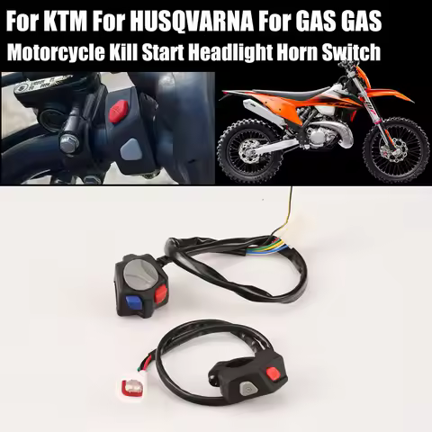 Motorcycle HeadLight High-Low Beams Horn Kill Switch For Husqvarna TE FE EC 250 300 350 450 24-25 Fo
