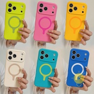 Casing For iPhone 17 Pro Max 16 Magnetic TPU Phone Case Cover 手机壳 Aesthetic Korean Cute