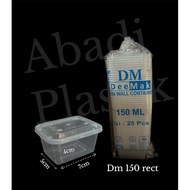THINWALL DM 150 SQUAREML DM 150 RECT/ 150ML PUDDING CUP/ - CONTENTS 25PCS