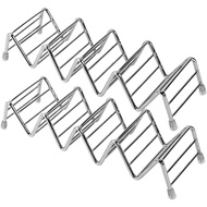 Taco Holders Stainless Steel Set Of 2 Holds Up To 8-10 Tacos, Anti-Slip Taco Shell Holders Stand Up 