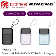 PINENG PN831PD 10000MAH / PN832PD 20000MAH POWERBANK FAST CHARGING BUILT-IN CABLE 22.5W TYPE C / I-C