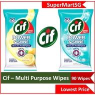 Cif Power & Shine Multi Purpose Wipes - 90 Wipes
