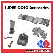 SUPER DOSO Besi Langsir Rod Aksesori Curtain Rail Accessories Track Langsir Aluminium Curtain Rail L