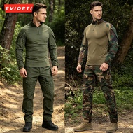 G2 Men's Long Sleeve Frog Tactical Suit, Lightweight Breathable Camo Uniform for Outdoor Activities,